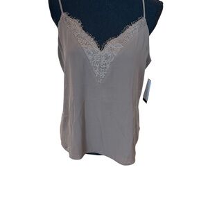 Melrose and Market Elegant Lace Trim Brown Cami Top size M